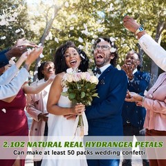 Wavwavw Biodegradable Confetti, Dried Hydrangea Flower Petals with Throw Me S…