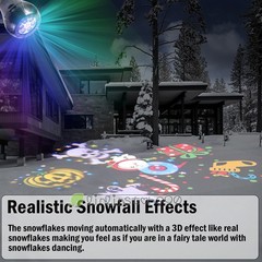 Christmas Projector Lights Outdoor LED Snowflake Projector Lights 2025 Upgraded