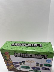 MINECRAFT 40pc Party Kit (8 Dinner Plates/8 Snack Plates/16 Napkins/8 Cups NEW