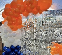 24 Square SILVER Sequin Shimmer Wall Backdrop Panels for Party Decor – NIOB