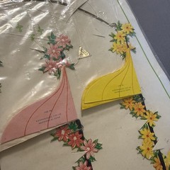Vintage HONEYCOMB MOBILE Flower Parasol Jali Denmark Baby Shower