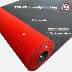 Extra Thick 3x10Ft Red Carpet Runner for Party, Non-Slip TPR Backing Aisle Ru…