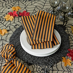 Halloween Party Tabletop Decor, Reusable & Machine Washable Cotton Fabric, Napki