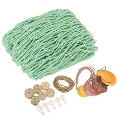 Decorative Fishing Net 40″x80″ Fish Net DECORative with Shell Light Green