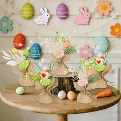 6 PCS Easter Decoration Home 8 Inch Egg Tree Table Centerpiece Mini Spring