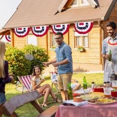 1.5 x 3 FT Double-Sided American Flag Banner for Spectacular 4th of July Decor