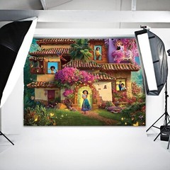 Magic Movie Backdrop Magical Floral House Butterfly Background for Kids Family