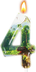 Dinosaur Birthday Candles, Dinosaur Party Decoration Supplies, Birthday Number C