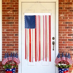 Colorful 4th of July Banner – Handmade Vintage American Flag for Home and Garden