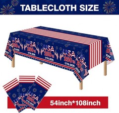 Vibrant 4th of July Table Decorations – 3 Patriotic Tablecloths (108 x 54 in)