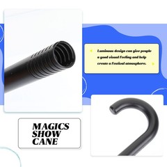 2Pcs Reusable Plastic Xmas Magician Crutch Wand Costume Accessory Black