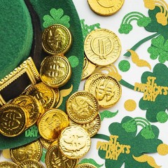 200 PCS St. Patrick’s Day Confetti Decorations for Table, Irish Lucky Shamroc…