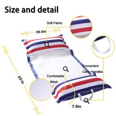 Fabric Pool Hammock Floats, XL, 2Pack Inflatable Water Hammocks Floaties 4-in…