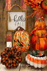 Boston International Glass Pumpkin Fall Autumn Harvest Thanksgiving Tabletop