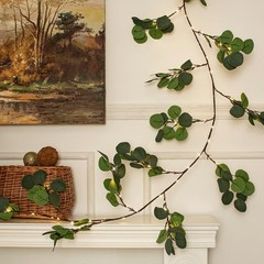 Lighted Eucalyptus Garland Battery Operated with Timer – 6.56Ft 96 Artificial…