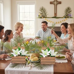 6 Sets First Communion Table Decor Easter Wooden Cross Centerpieces Artificia…