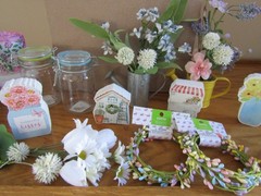 HUGE LOT WEDDING/BABY SHOWER DECORATIONS- MARKET FLORAL SPRING- HOBBY LOBBY