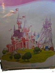 Enchanted Castle Prop Plastic 60″ Wall Background Decoration Princess Party Pink