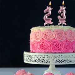 23rd 32nd Birthday Candles, Rose Gold 32 23 Year Old Cake 32,