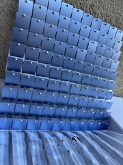 House of Party matte Light Blue Plastic Backdrop Party Decoration, 24 panels