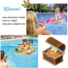 2 Pack Toddler Pool Floats with Squirt Gun, Inflatable Pool Toys for Kids, Pi…