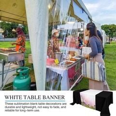 Blanks 36 x 72 Inch Polyester White Table Banner Heat
