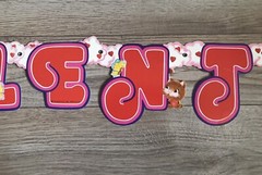 Vintage 1982 Beistle Be My Valentine 25 Ft Card Stock Banner Animals Heart Day