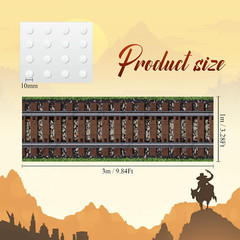 118×39″ Railroad Track Aisle Runner – Western Train Party Floor Decoration