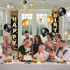 Birthday Decorations Banner, Happy Birthday Door Sign for Men Women Boys Girls I