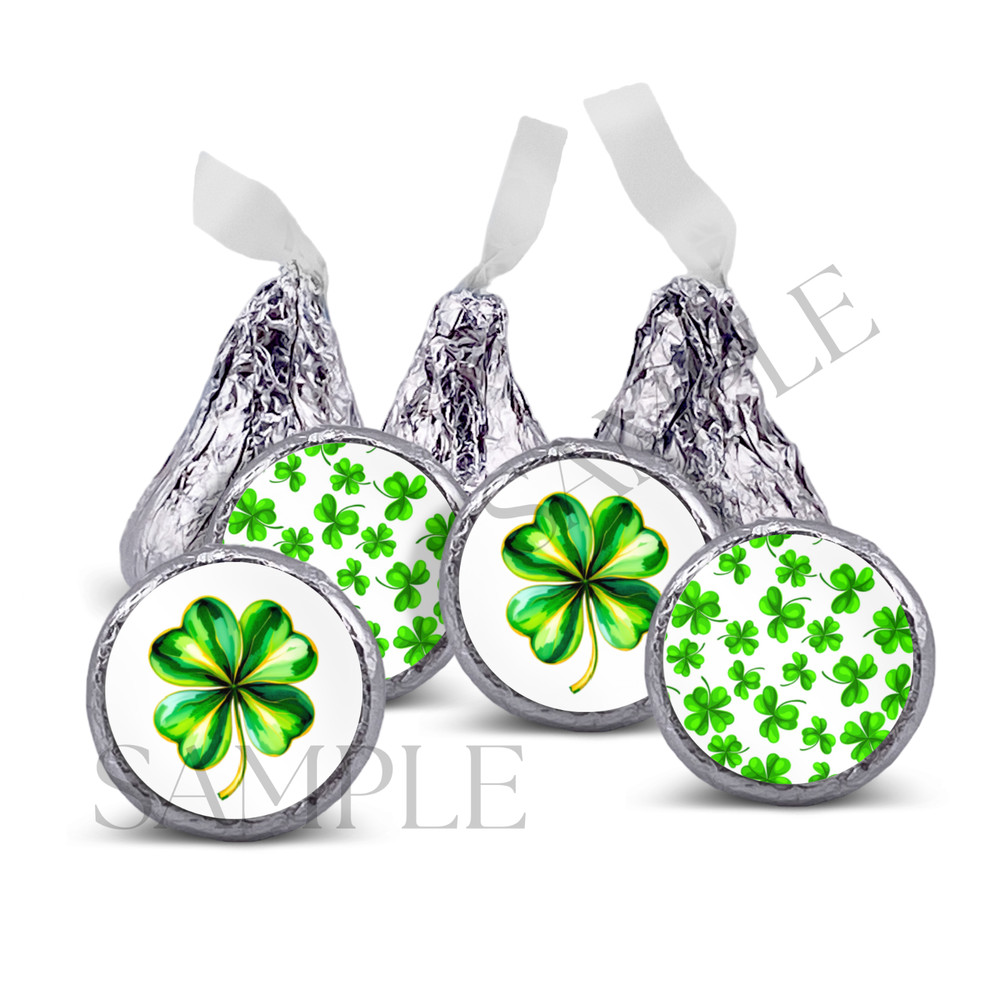 108 St patricks day party decorations, hershey kiss labels stickers party favors