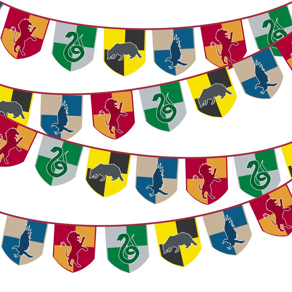 50Ft Wizard Party Decorations Red Green Blue Green Magical Themed Nylon Banne…
