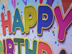 Birthday Children boy girl Backdrop Background Any Name, Age Fabric Party poster