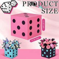 6 Pcs Large Sock Hop Party Decorations 12 Inch 50S Sock Hop Dice Boxes Rock and