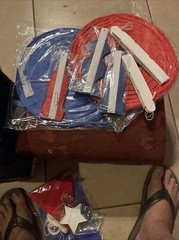 Happy birthday red white and blue party decorations ! NEW