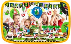 GHOSTBUSTER ghost Birthday Party Supplies,Ghostbusters Party Decorations Plates