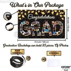 Congratulations Graduation Photo Banner – Xtralarge, 72×44 Inch | Personalized..