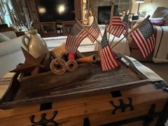 New! 4 Mini American Flag Stars & Stripes Party Decorations USA Decor July 4th