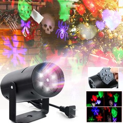 Halloween Christmas LED Laser Light Projector Snowflake House Party Stage Decor