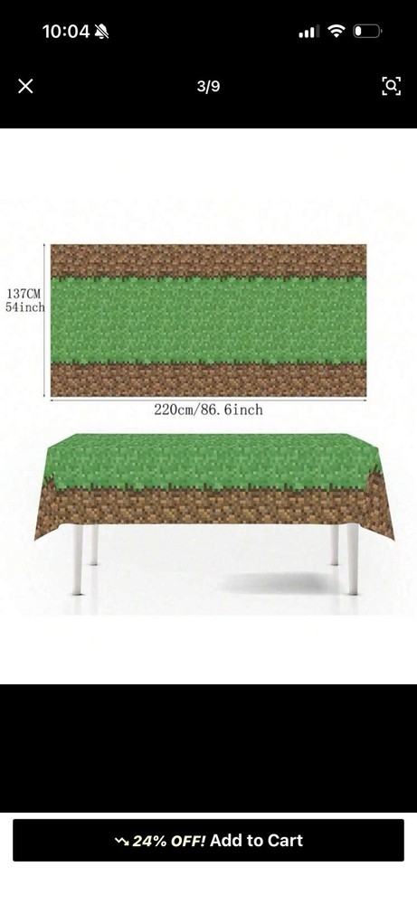 Minecraft Birthday Supplies 4 pack!!!!!