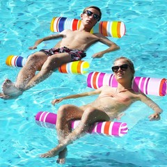 2 Pack Fabric Water Swimming Pool Floats Hammock, XL, Inflatable Multi-Purpos…