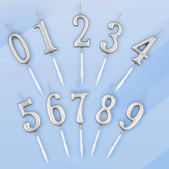 65th & 56th Birthday Candles, Silver Number 65 56 3.74 x 1.1 x 0.6 in,