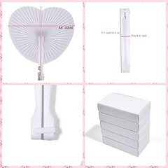 Heart Shape Folding Paper Fans Lightweight Portable Party Wedding Decoration New