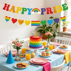 Happy Pride Banner pride Month Party Decorations, LGBTQ+ Pride Month Banners …