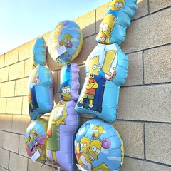 6 Simpsons foil balloon party happy birthday supplies decoration theme cartoon