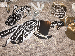 LRG LOT Disco Table Runner Birthday Wedding Party Decorations Balloons Photo Bth