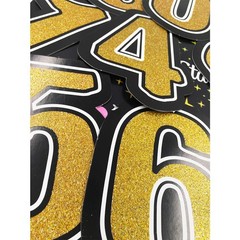 Glittery 40th Selfie Photo Booth Frame Black and Gold Party Photo Props – Upg…