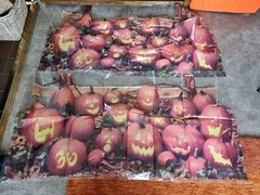 2 Amscan Halloween Fall Autumn Scene Setters Pumpkin Patch Backdrop Decoration