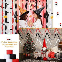 9 Rolls Crepe Paper Streamers Party Decorations 246 Yards in 3 Colors for Xmas H
