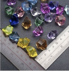 300 PCS Multicolored Acrylic Fake Crushed Ice Rocks Diamonds for Decorations