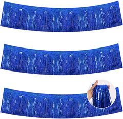 Metallic Foil Fringe Garland 3 Pack Party Decor Gold Silver Red Rose Gold Banner